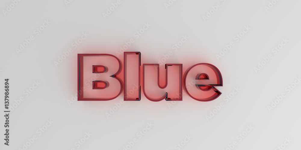 Blue - Red glass text on white background - 3D rendered royalty free stock image. Blue - Red glass text on white background - 3D rendered royalty free stock image.