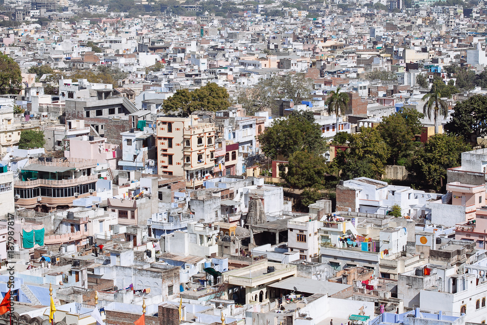 Aerial view of Udaipur city, India Aerial view of Udaipur city, India