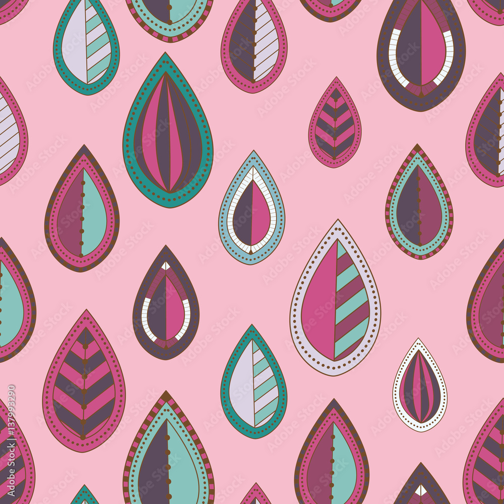 A seamless pattern with leaf, Abstract colorful leaves A seamless pattern with leaf, Abstract colorful leaves
