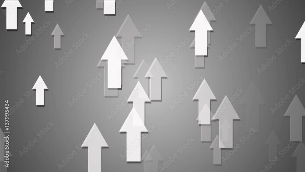bright abstract arrows going upwards, positive moving up concept loop