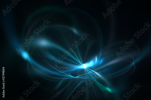  3D rendering abstract fractal light background