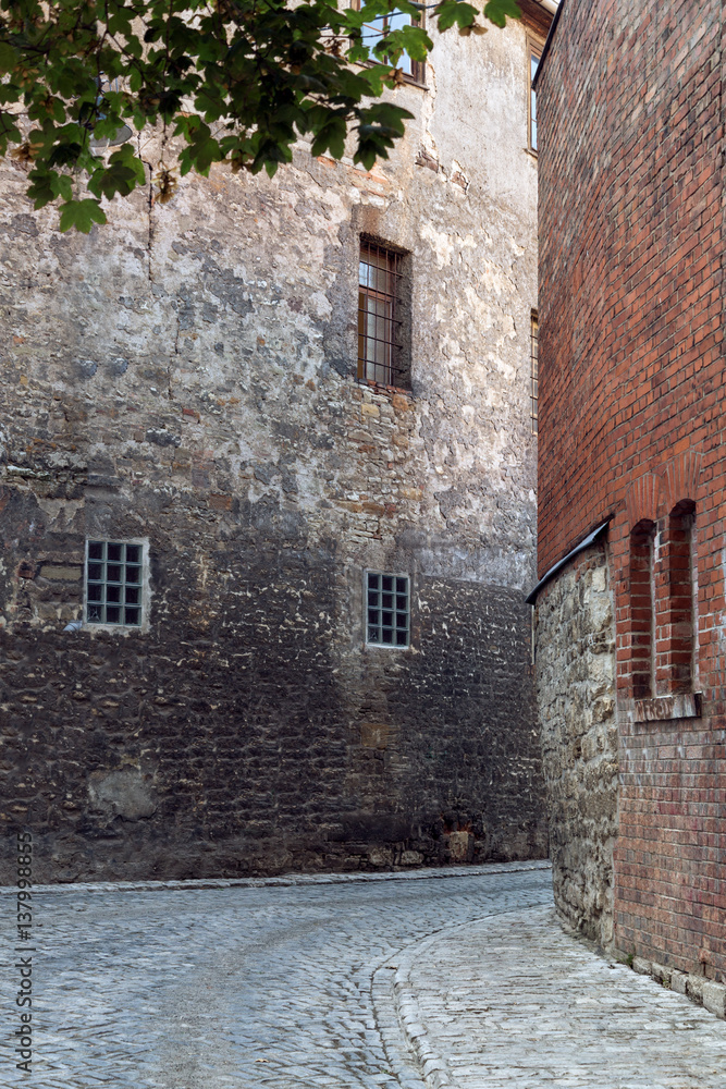 Fototapeta premium medieval lane in the old town
