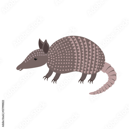 Cartoon armadillo animal smiling