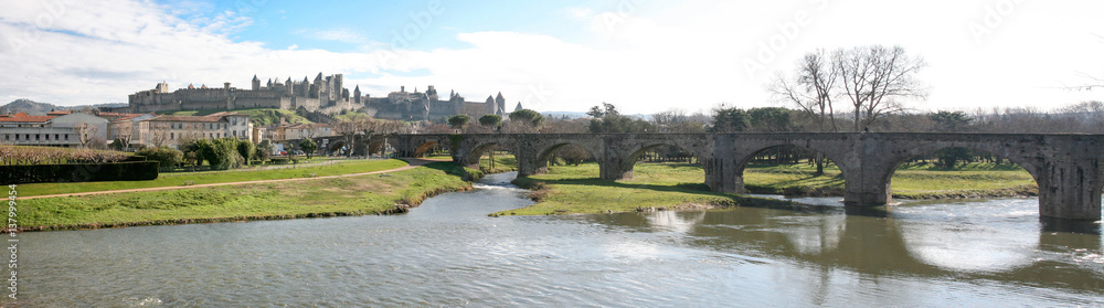 Carcassonne old city Panorama