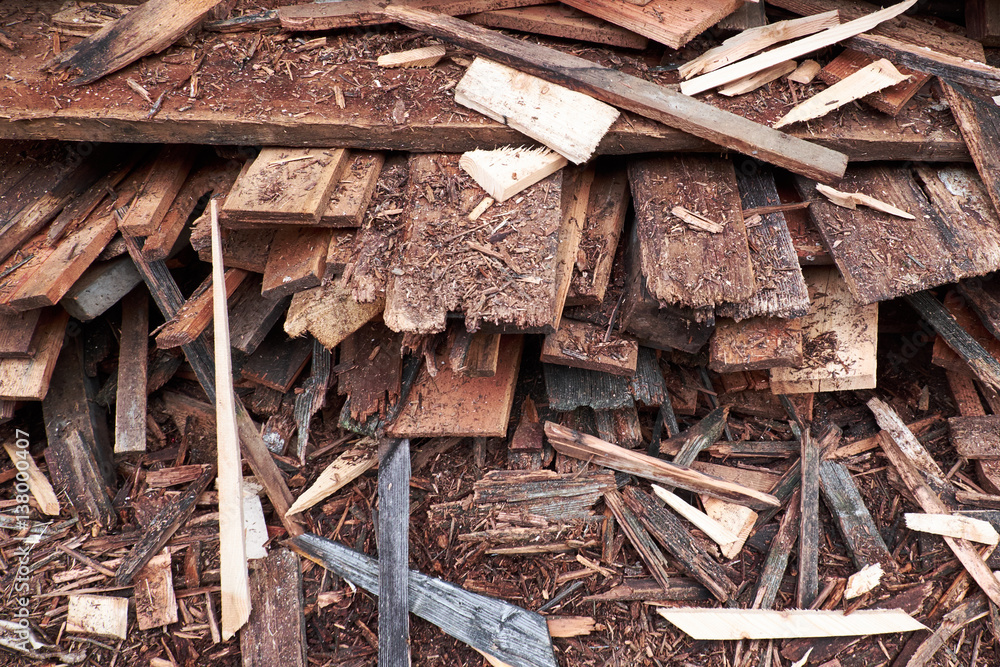 Texture background of wood chips and boards Texture background of wood chips and boards