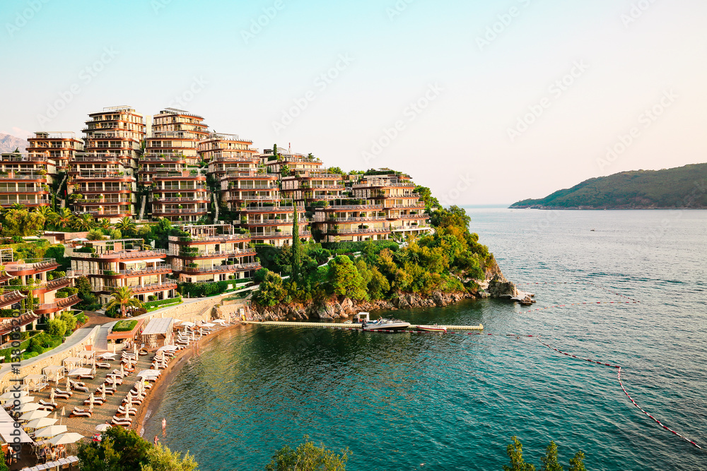 Dukley Gardens - elite real estate along the Adriatic Coast, has villas and luxury apartments. Budva, Montenegro.