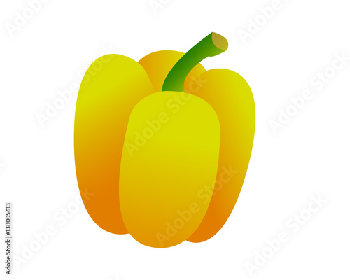 peperone giallo disegno vettoriale