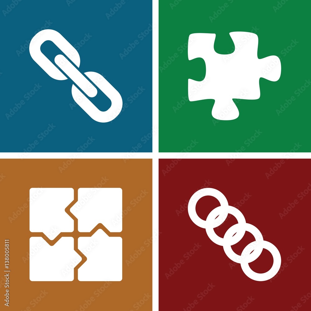 Set of 4 togetherness filled icons