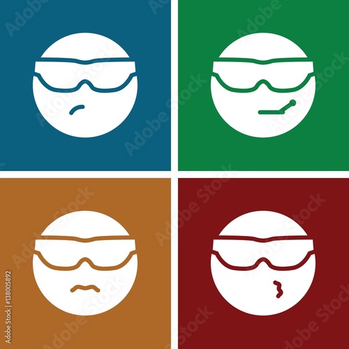 Set of 4 lol filled icons