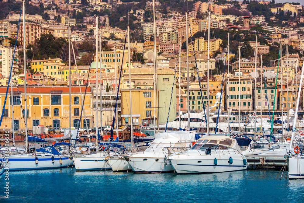 Genoa Seaport and Cityscape