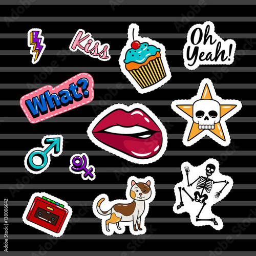 Colored stickers collection