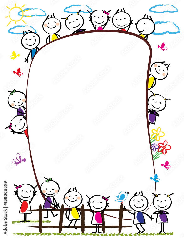 Colorful kids frame