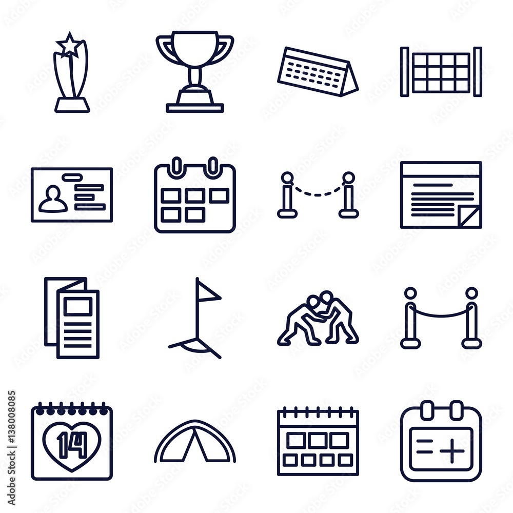 set-of-16-event-outline-icons-stock-vector-adobe-stock