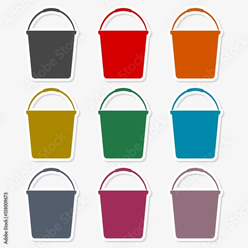 Water bucket vector illustration