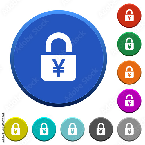 Locked Yens beveled buttons