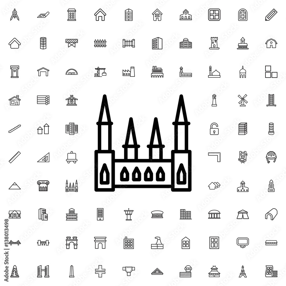castle icon illustration castle icon illustration