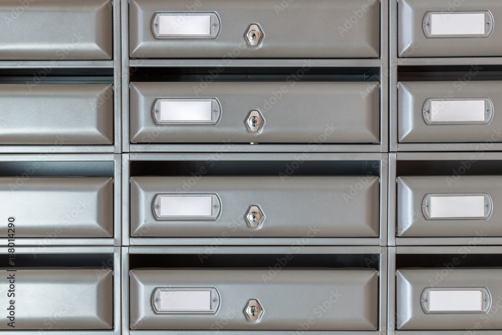 mailboxes in an apartment house mailboxes in an apartment house