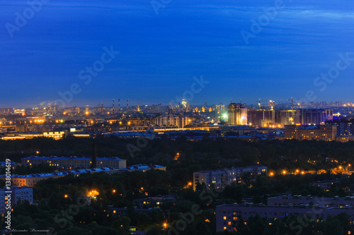 Night St. Petersburg. View from a skyscraper. © mono2mono
