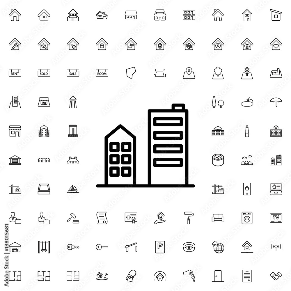 building icon illustration building icon illustration