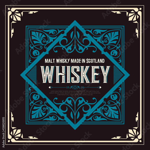 Old whiskey label.