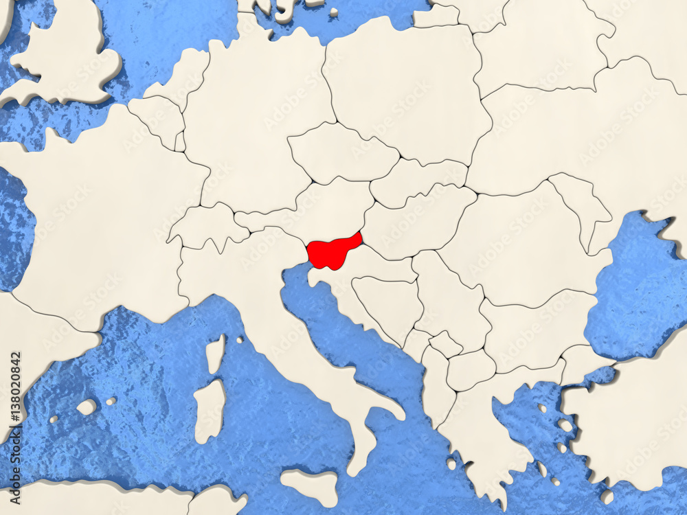 Fototapeta premium Slovenia on map