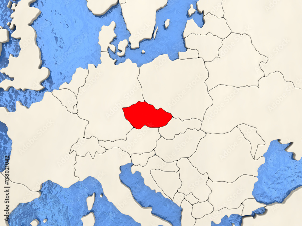 Czech republic on map