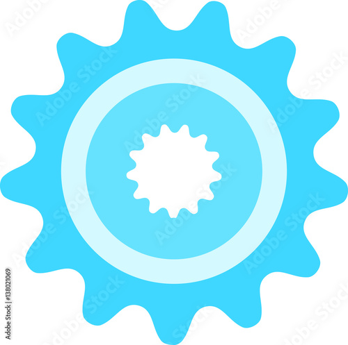 Roue dentée / engrenage bleu