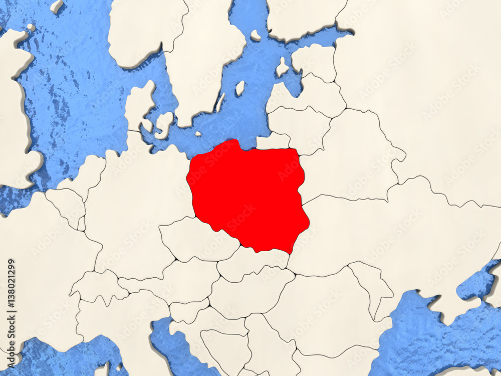 Poland on map