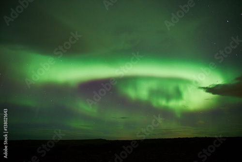 Beautiful aurora dancing over Snaefellsnes National Park-Iceland, image noise due high ISO © hafizanwar