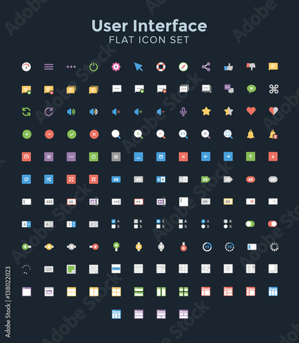 User Interface flat Icon Set