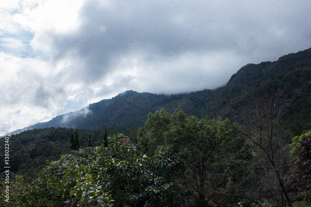 Standing on top of mountain to see this landscape view Standing on top of mountain to see this landscape view
