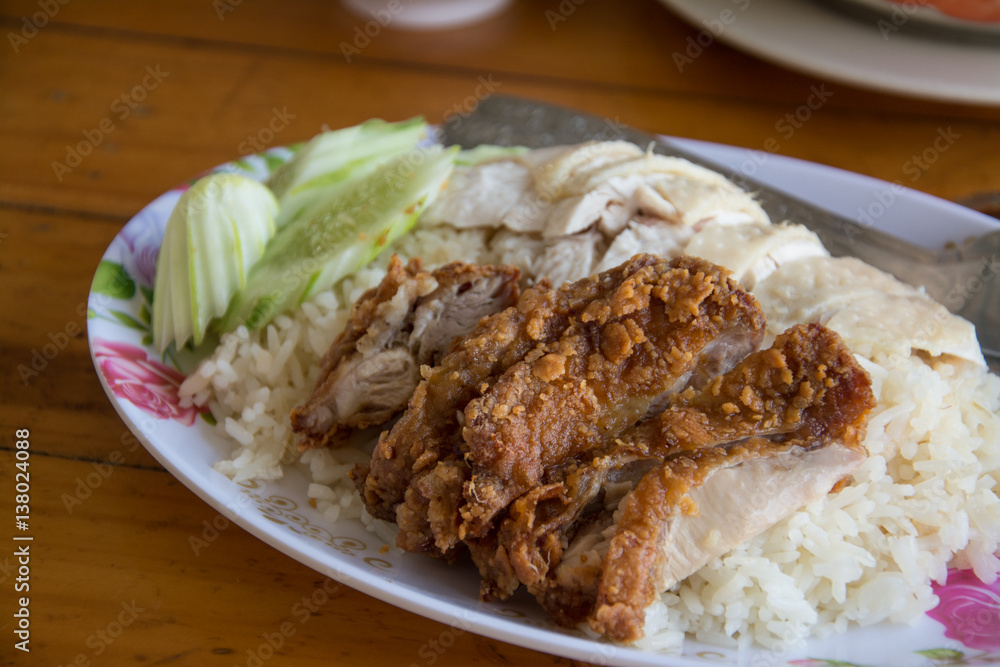 Hainanese chicken rice in Thailand Hainanese chicken rice in Thailand