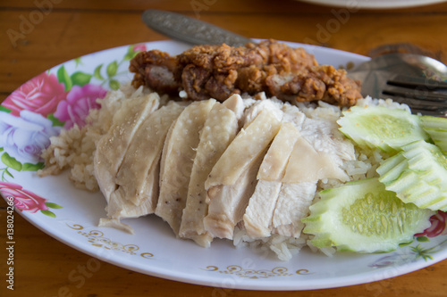 Hainanese chicken rice in Thailand