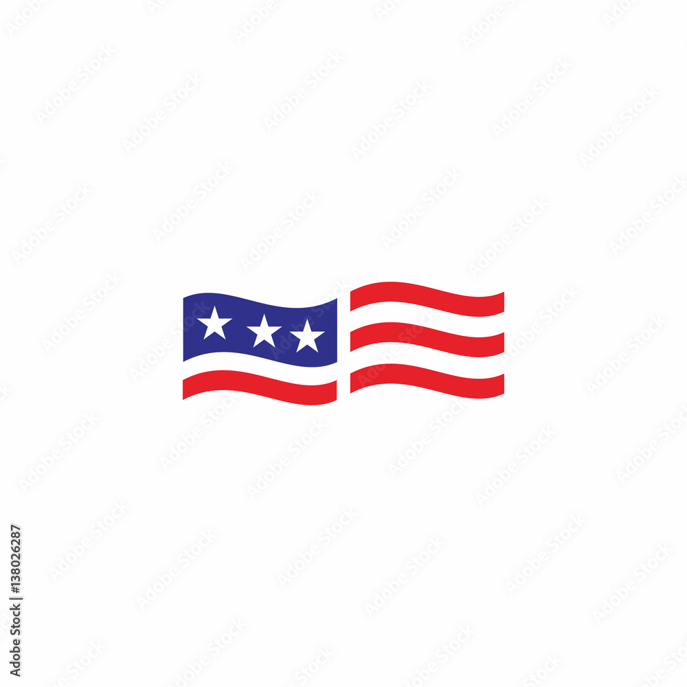 Fototapeta premium Campaign Flag Logo Vector