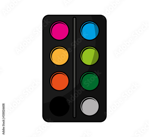 colors pallette isolated icon vector illustration design
