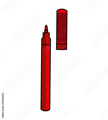 marker school supply icon vector illustration design