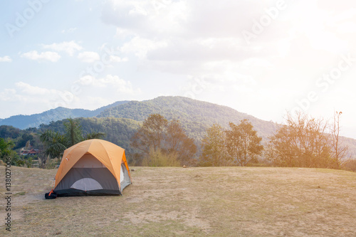 Camping Tents in Nature background © ittipol
