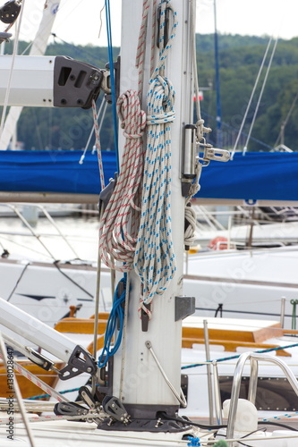Yachting, Parts of sailboat in port of sailing