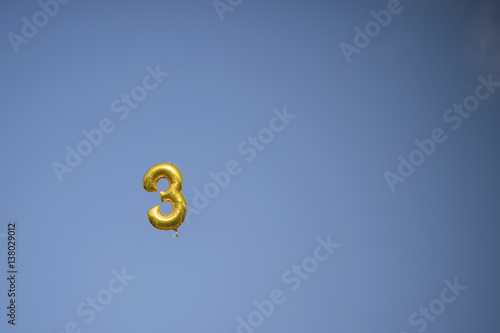 Schilderij op canvas 3 balloon in sky