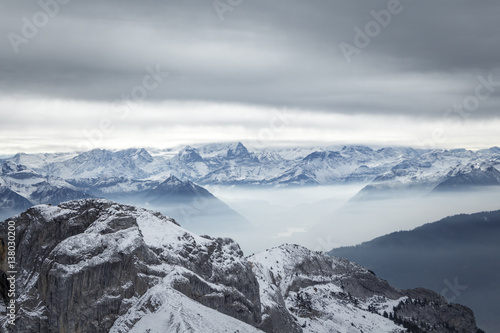 Stormy Mountainscape. Mount Pilatus, Switzerland