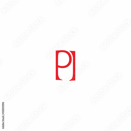 P I Letter Logo Vector 