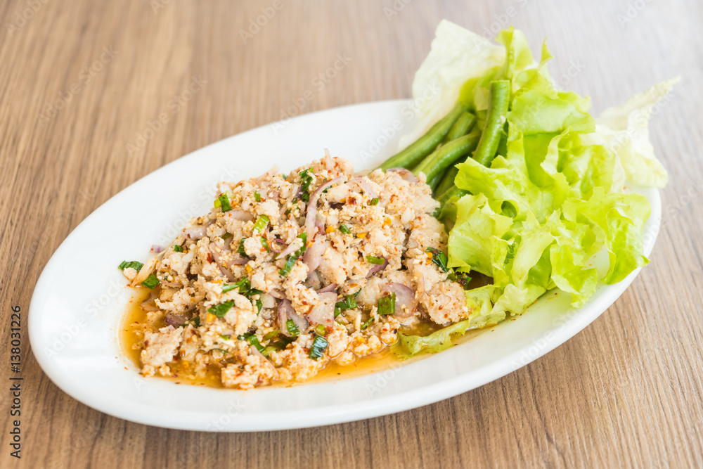 Spicy minced chicken salad Spicy minced chicken salad