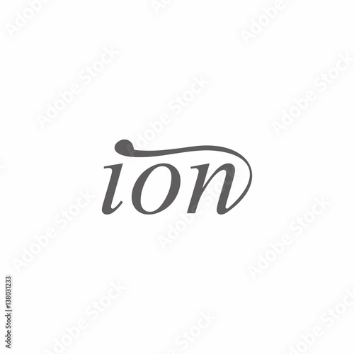 ion letter logo vector