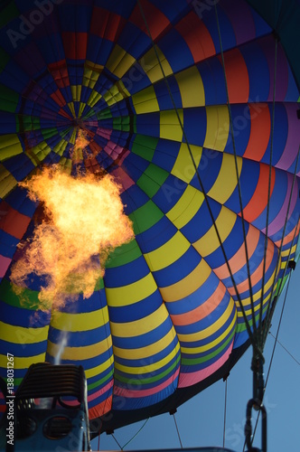 Fuego en globo aerostático 