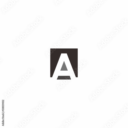 A Letter Logo Vector in square