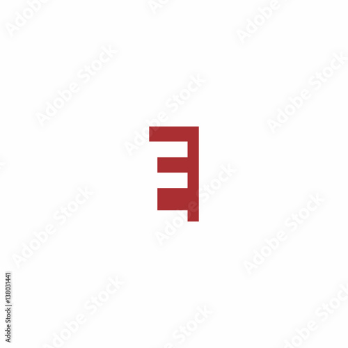 e Letter Logo in square © desbayy