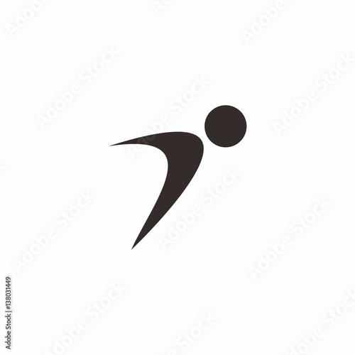 Abstract People sport logo