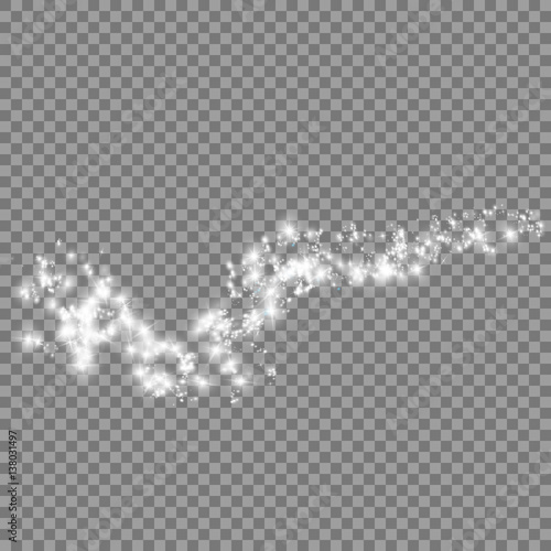 Vector glitter particles background effect for luxury greeting rich card. Star dust sparks