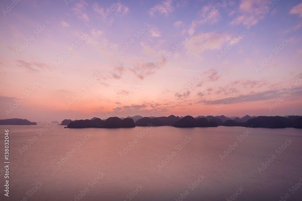 Beautiful bay sunset in Vietnam Beautiful bay sunset in Vietnam