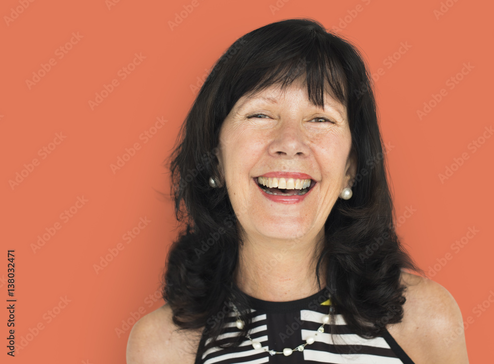 Woman Smiling Happiness Portrait Concept Woman Smiling Happiness Portrait Concept